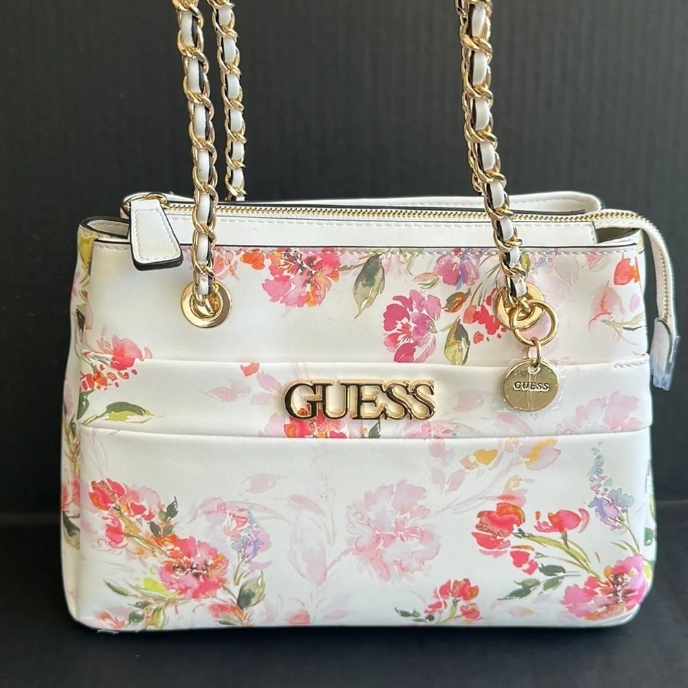 New GUESS Mattia Floral Satchel